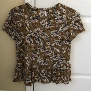 Floral, peplum top